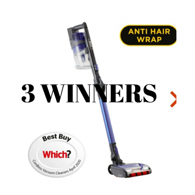 3 WINNERS OF 🦈 Shark Anti Hair Wrap Cordless Stick Vacuum Cleaner with Flexology (Twin Battery)