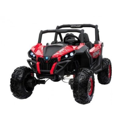 Spider Red 24v 2WD Kids Electric Ride on Quad Renegade Buggy UTV - Two Seater - Leather Seats