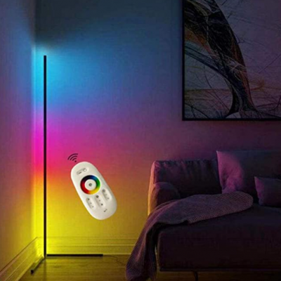 **2 WINNERS** LumenX Colour Changing Minimalist Nordic LED RGB Corner Floor Lamp with Dimmable Remote Controller