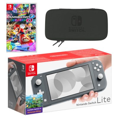 **3 WINNERS** Nintendo Switch Lite (Grey) Mario Kart 8 Deluxe Pack