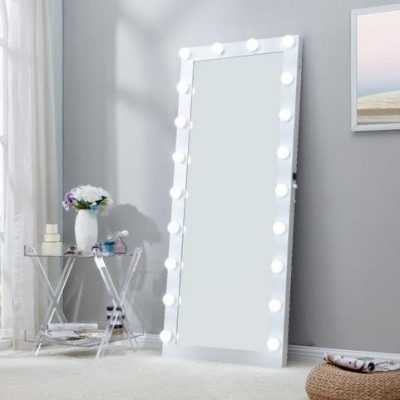 Hollywood Floor Mirror White