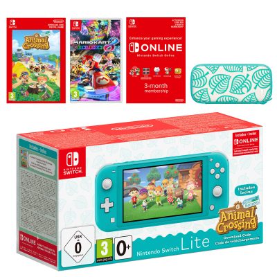 **3 WINNERS** Nintendo Switch Lite (Turquoise) Bundle
