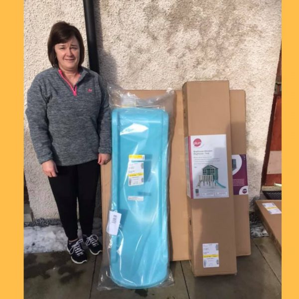 Won a Plum Wooden Boat House & Slide