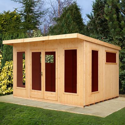 Shire Miami Gym 12x10 Pent Shiplap Wooden Summer House & £1000