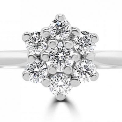 Platinum Diamond Cluster Ring 0.50ct