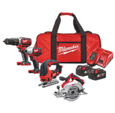 MILWAUKEE M18 BPP4C-402B 18V 4.0AH LI-ION REDLITHIUM CORDLESS 4 PIECE KIT #2