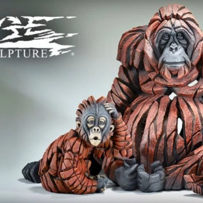 Edge Sculpture - Orangutan Trio Set