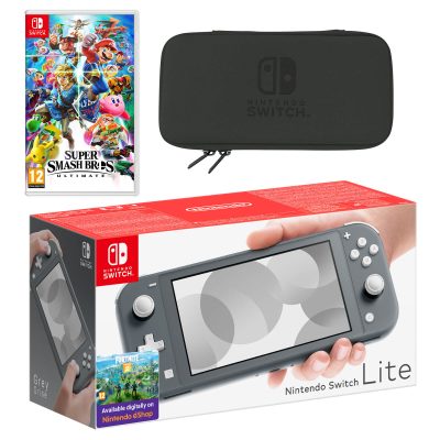 **3 WINNERS** Nintendo Switch Lite (Grey) Super Smash Bros. Ultimate Pack (DRAWN 31.03.21)