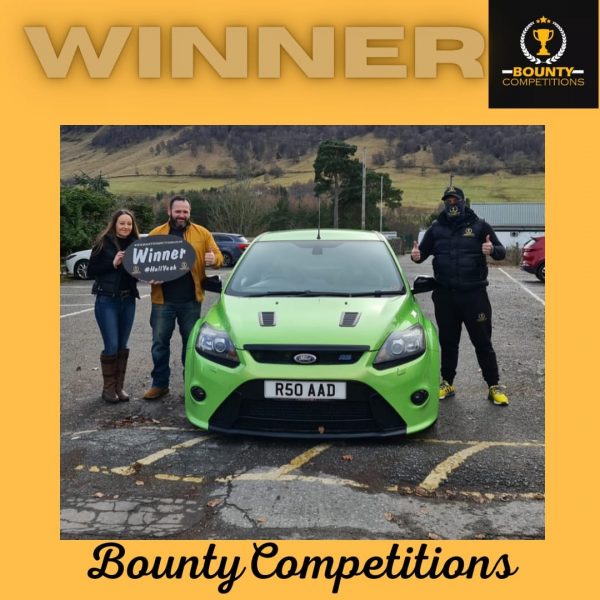 Won the Mark 2 Ford Focus RS in Ultimate Green