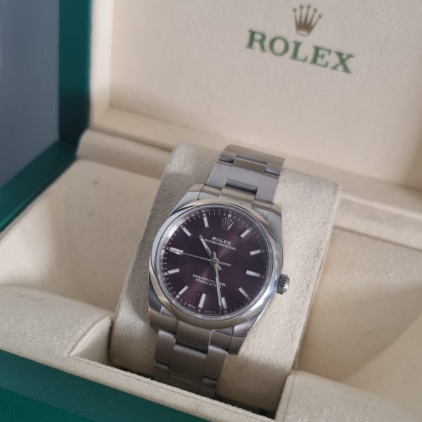 ROLEX Oyster Perpetual 34 Purple Dial Unisex Watch (DRAWN 31.03.21)