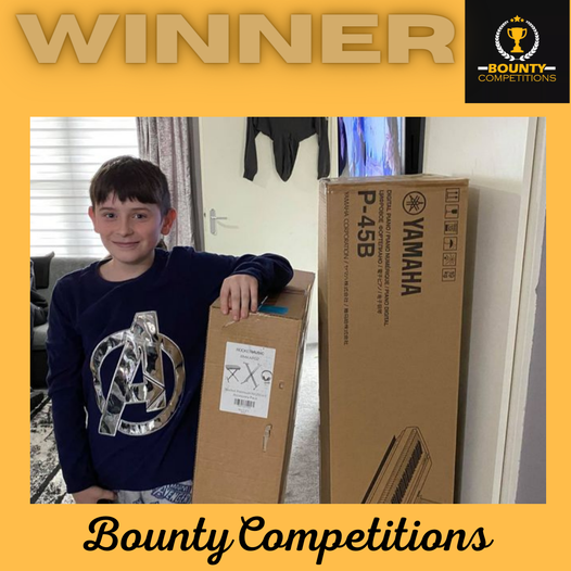 Won the YAMAHA P-45 Portable Digital Piano Bundle!