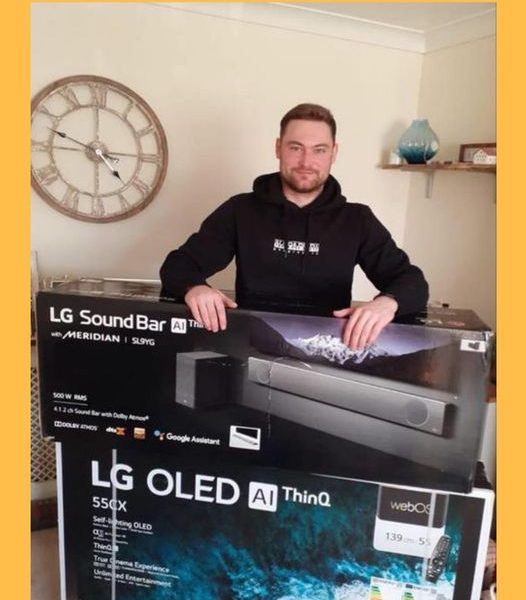 Won the LG 55″ 4K TV and Wireless Soundbar