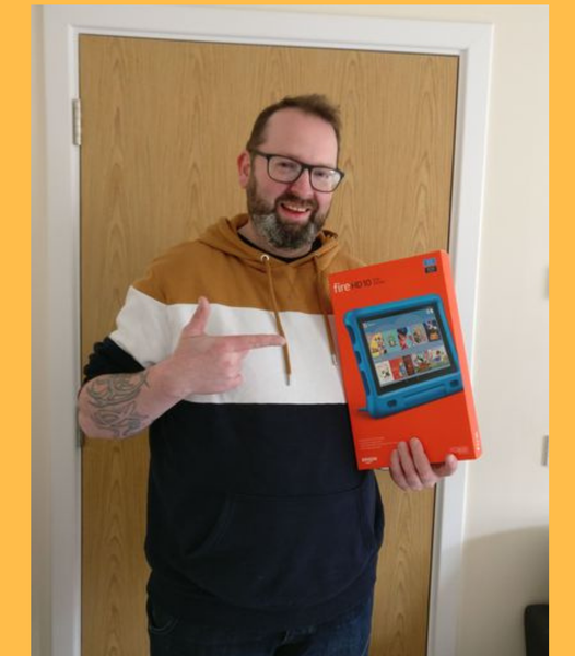 Won the Amazon Fire HD 10″ Kids Edition Tablet!