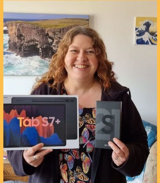 Won the Samsung Galaxy S21+ and Tab S7+ Bundle!