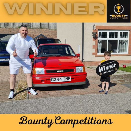 Won the red Vauxhall Nova GTE