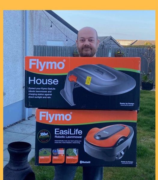 Won the Flymo EasiLife 350 Robotic Lawn Mower & Housing Station!!