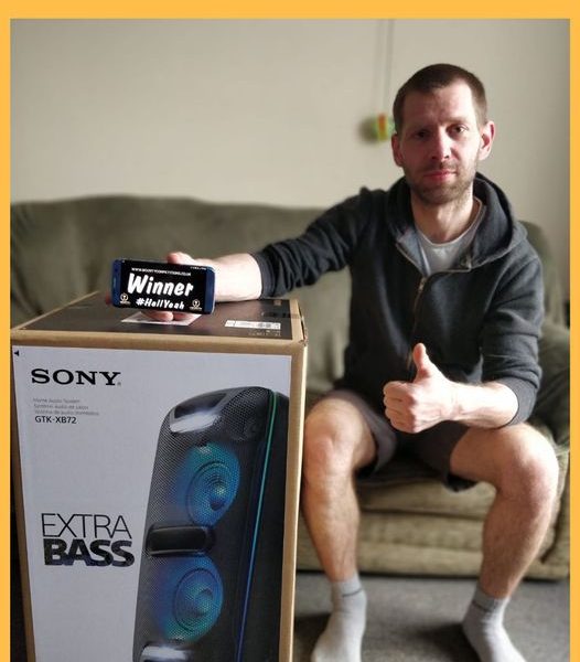 Won the Sony GTK-XB72 Bluetooth Megasound Party Speaker!!