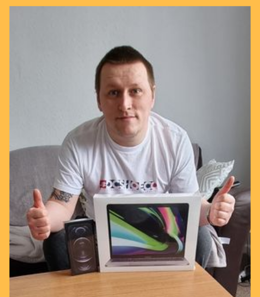 Won a Macbook Pro and an iPhone 12 Pro Max!