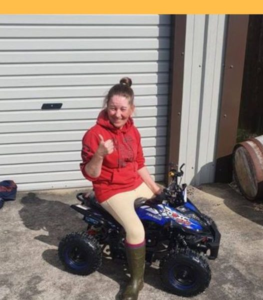 Won the Toxic 50cc Blue Kids Petrol Mini Quad Bike!