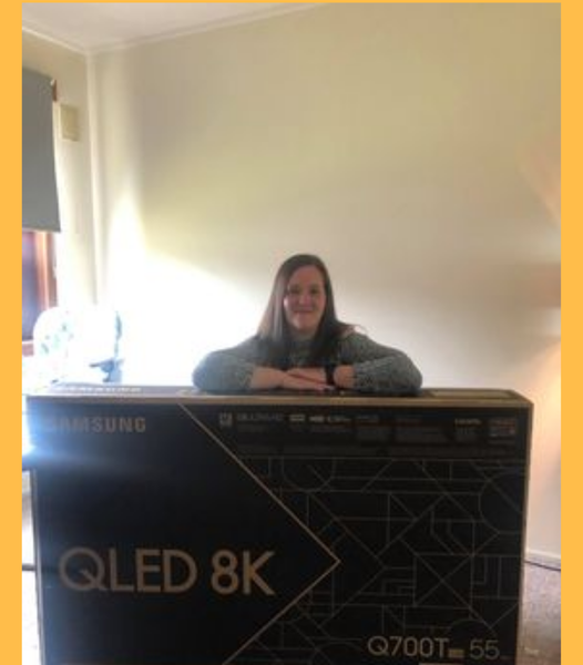 Won the Samsung 55″ 8K QLED TV!!