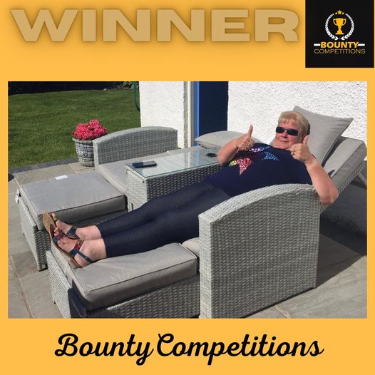 Won the Grey Rattan Reclining Sun Loungers with Parasol!