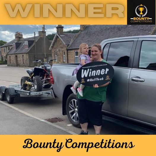 Won the Toyota Hilux with trailer and Yamaha Blaster quad!!