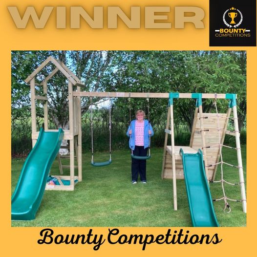 Won the Rebo Wooden Climbing Frame with Swings!