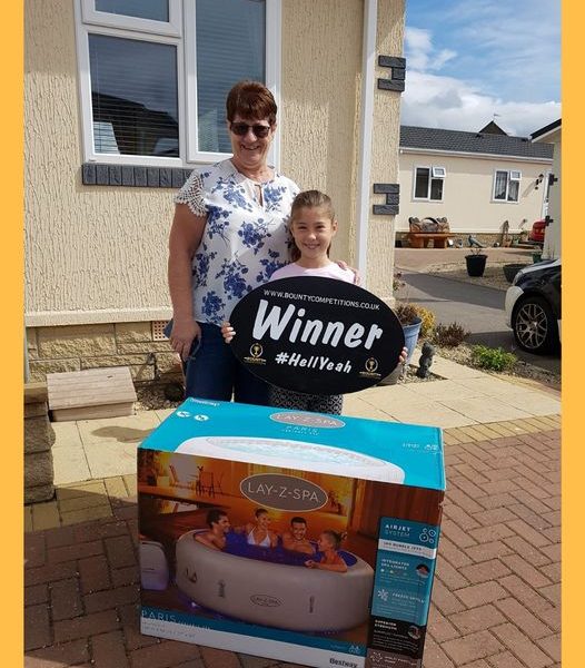 Won the Lay-Z-Spa Paris Hot Tub with Built In LED Light System!!