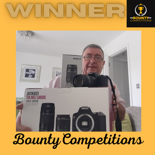 Won the Canon EOS 250D Digital SLR Camera Bundle!!