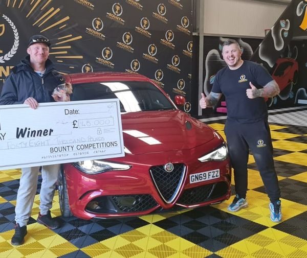 Won the 69 plate Alfa Romeo Guilia Quadrifoglio Alan decided on the HUGE! £48k cash alternative!