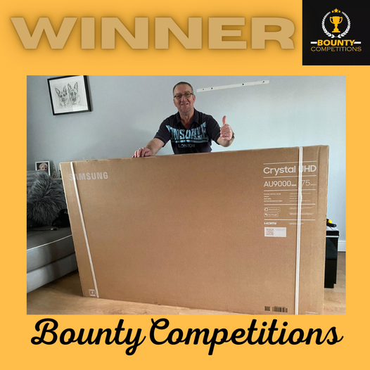 Won the 75″ Samsung TV!!