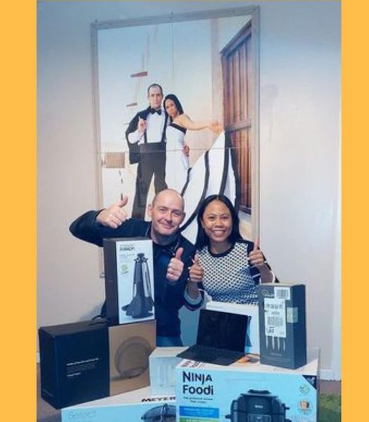 Won the Microsoft 10.5″ Surface Go 2 with Surface Pro Typecover & Mary Ann won the Come Dine With Me #7 Bundle!!