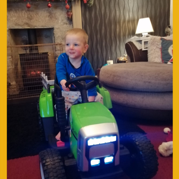 Won the Children’s Electric 12V Ride On Tractor With Trailer and Remote!!