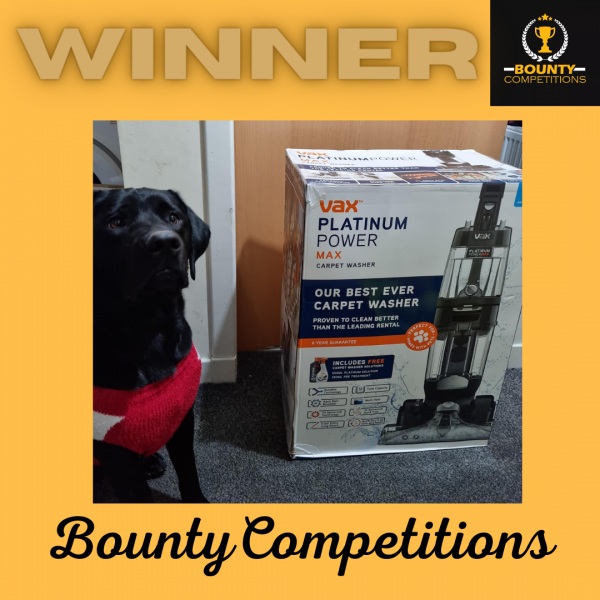 Won the VAX Platinum Power Max Upright Carpet Cleaner!!