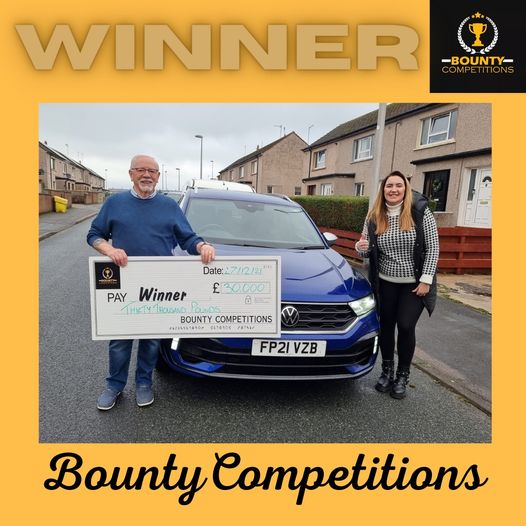 Won the Volkswagen T-ROC R 2.0TSI DSG 4 Motion William decided to take the massive £30k cash alternative!!