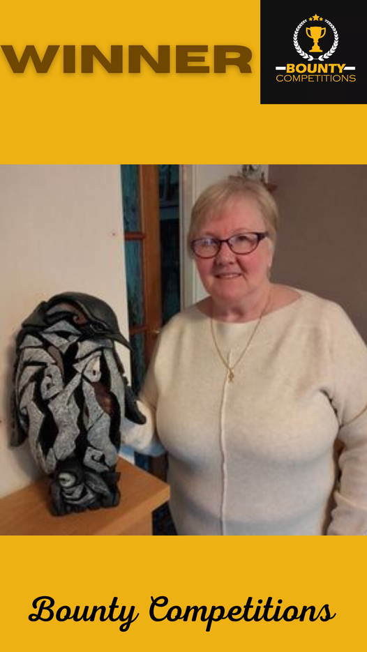 Won the Edge Sculpture Penguin with Baby Chick by Matt Buckley