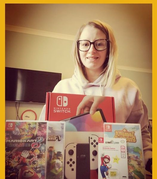 Won the Nintendo Switch OLED (White), Games, & 256 GB Memory Card Bundle!!