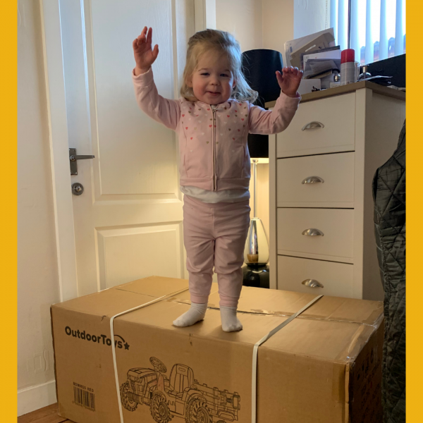 Won the FarmTrac Children’s Electric 12V Ride On Tractor With Trailer!!