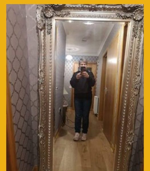 Won the Carved Louis Leaner Mirror!!