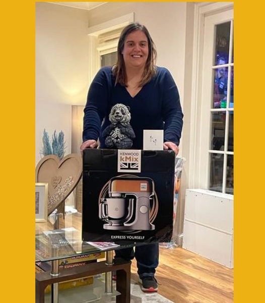 Won the Apple Airpods, Edge Sculpture: Panda Cub AND the Kenwood kMix Kitchen Machine!