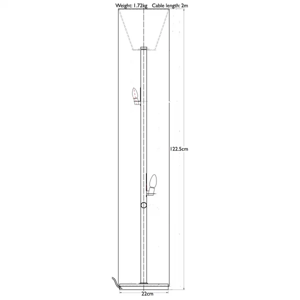 John Lewis & Partners Devon Floor Lamp, White (DRAWN 01.04.22)