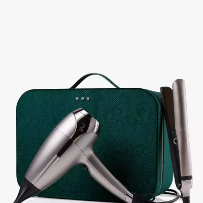 ghd Hair Styling Gift Set with Platinum+ Hair Straighteners & Helios Hair Dryer, Pewter (DRAWN 09.03.22)