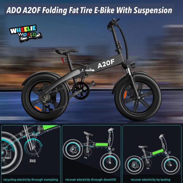 ADO A20F Electric Fat Tire Bike With Suspension (DRAWN 04.04.22)