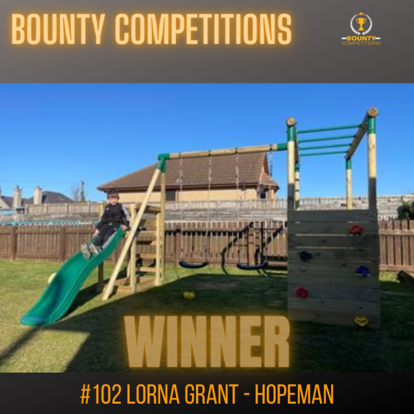 Won the Rebo Wooden Swing Set with Monkey Bars plus Deck & 6ft Slide!!