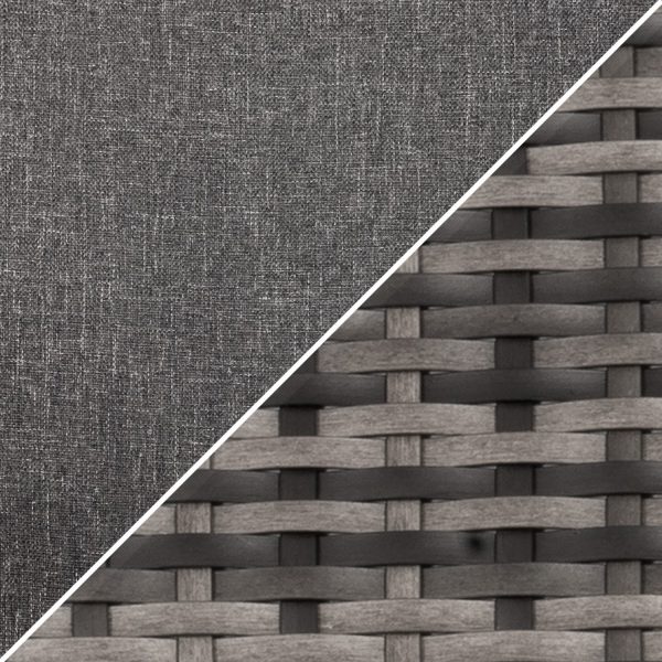 Grey Rattan Garden Corner Sofa Set (DRAWN 01.04.22)