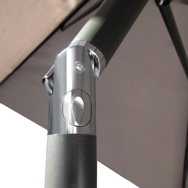 3x3m Square Cantilever Garden Parasol with Solar Lights - Grey (DRAWN 25/03/22)