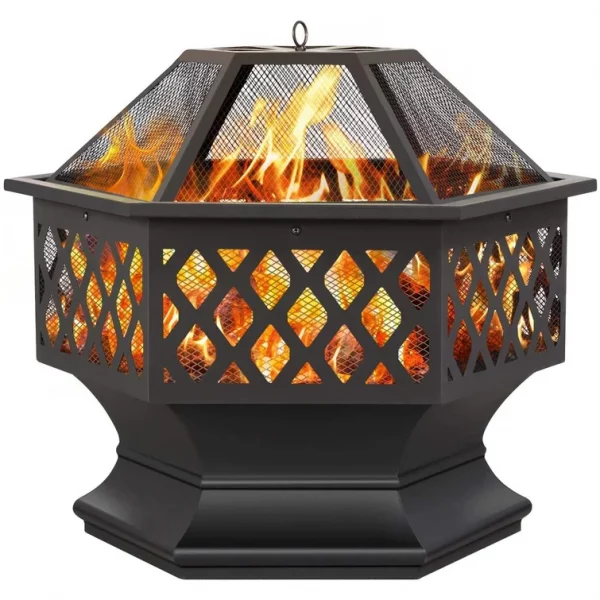 Mcgowen 62Cm H x 61Cm W Iron Wood Burning Outdoor Fire Pit (DRAWN 25/03/22)