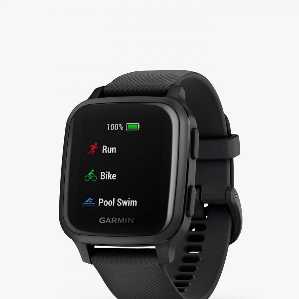 Garmin Venu Sq Music Edition, GPS, Smartwatch, Black with Slate Bezel (DRAWN 18.03.22)