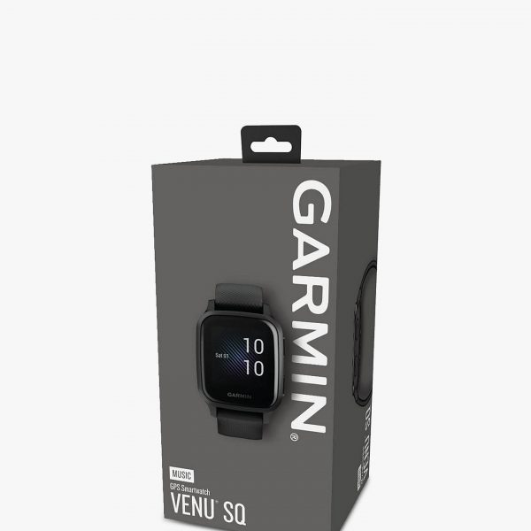 Garmin Venu Sq Music Edition, GPS, Smartwatch, Black with Slate Bezel (DRAWN 18.03.22)