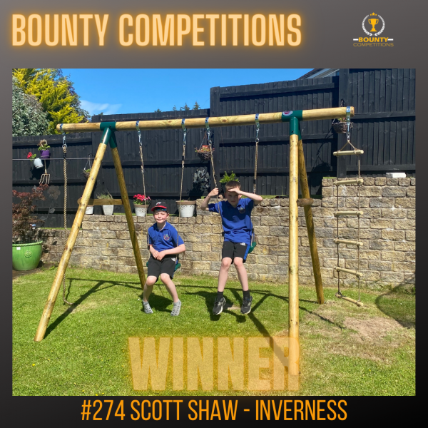 Won the Plum Gibbon Wooden Garden Double Swing, Climbing Rope & Ladder Set!!!